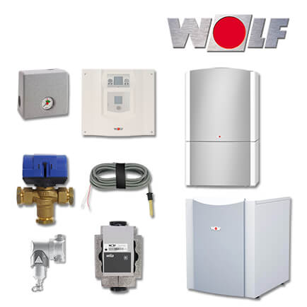 Wolf Paket BWL-1-08-I Hocheffizienz-Luft/Wasser-Wärmepumpe, WPM-1, CPM-1-70/7