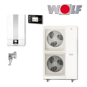 Wolf Paket BWL-1S-10/400V Split Luft/Wasser-Wärmepumpe, BM-2, Schlammabscheider