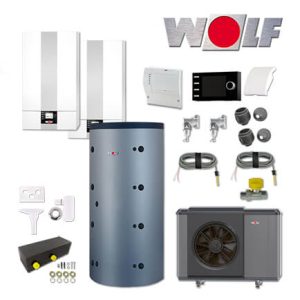 Wolf CGB-2-38 38kW Heiztherme, CHA-10/400, SPU-2-500, BM-2, Aufputz