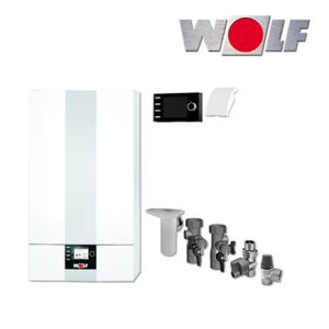 Wolf CGB-2-38 38kW Gas-Brennwerttherme, Hocheffizienzpumpe, BM-2, Aufputz