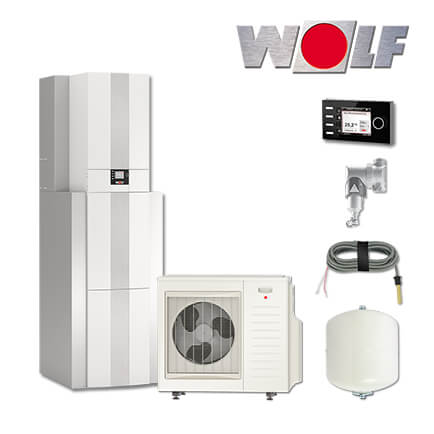 Wolf Paket CHC-Split 05/300-50S, Wärmepumpencenter, Luft/Wasser-Wärmepumpe, BM-2
