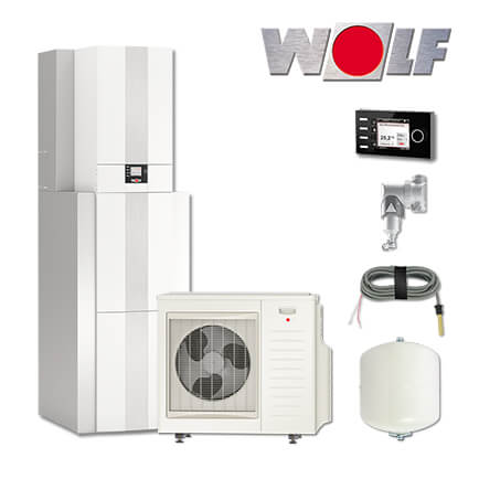 Wolf Paket CHC-Split 10/200-35 Wärmepumpencenter, Luft/Wasser-Wärmepumpe, BM-2