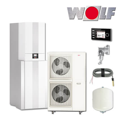 Wolf Paket CHC-Split 10/300-50, Wärmepumpencenter, Luft/Wasser-Wärmepumpe, BM-2