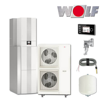 Wolf Paket CHC-Split 14/300-50S, Wärmepumpencenter, Luft/Wasser-Wärmepumpe, BM-2