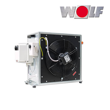 Wolf Luftheizer LH Mobil 25, Wechselstrommotor 230V / 50Hz, Thermostat montiert