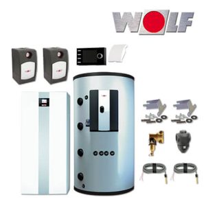 Wolf TGB-2-30 30kW Gas-Brennwertkessel, Gaskessel mit Speicher BSP-800, BM-2