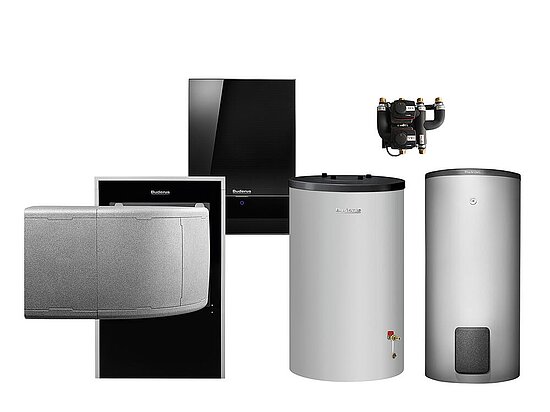 2547124.jpg Buderus WLW196i-6 IR E Logaplus Wärmepumpen-Paket mit Warmwasserspeicher SH290 RS-B + Pufferspeicher P120.5 S-B für Mischkreis