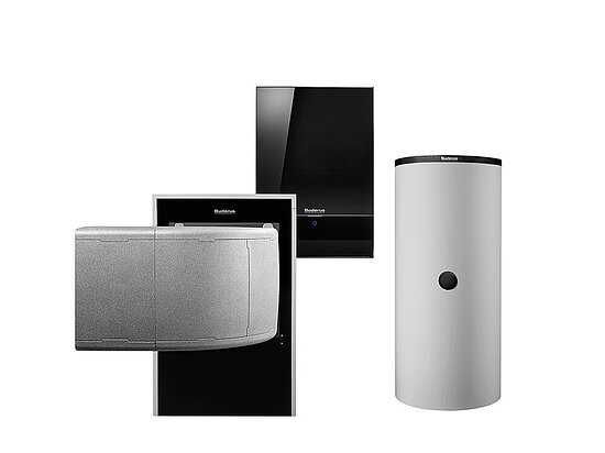 2547159.jpg Buderus WLW196i-14 IR E Logaplus Wärmepumpen-Paket mit Pufferspeicher PNRZ1000.6 ES-B, Frischwasserstation + Regelung SC300 für Mischkreis