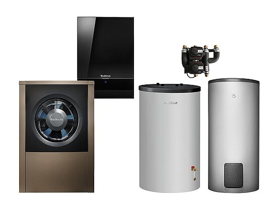 2549122.jpg Buderus WLW196i-4 AR E Logaplus Wärmepumpen-Paket mit Warmwasserspeicher SH290 RS-B + Pufferspeicher P120.5 S-B für Heizkreis