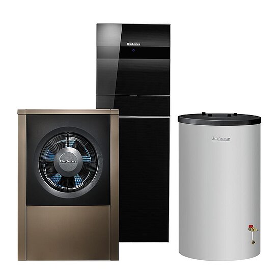 2549142.jpg Buderus WLW196i-4 AR T190 Logaplus Wärmepumpen-Paket mit Pufferspeicher P120.5 S-B für Heizkreis