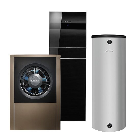 2549146.jpg Buderus WLW196i-14 AR T190 Logaplus Wärmepumpen-Paket mit Pufferspeicher P200.5 S-B für Heizkreis